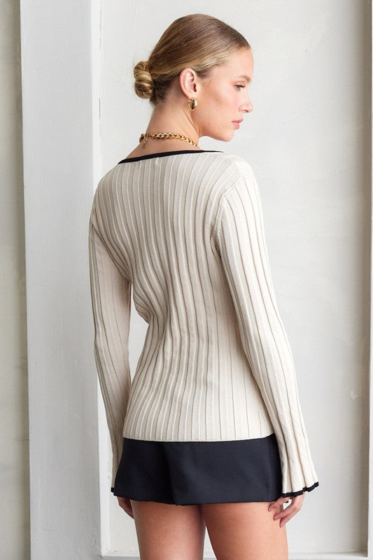 Mia Ribbed Knit Top