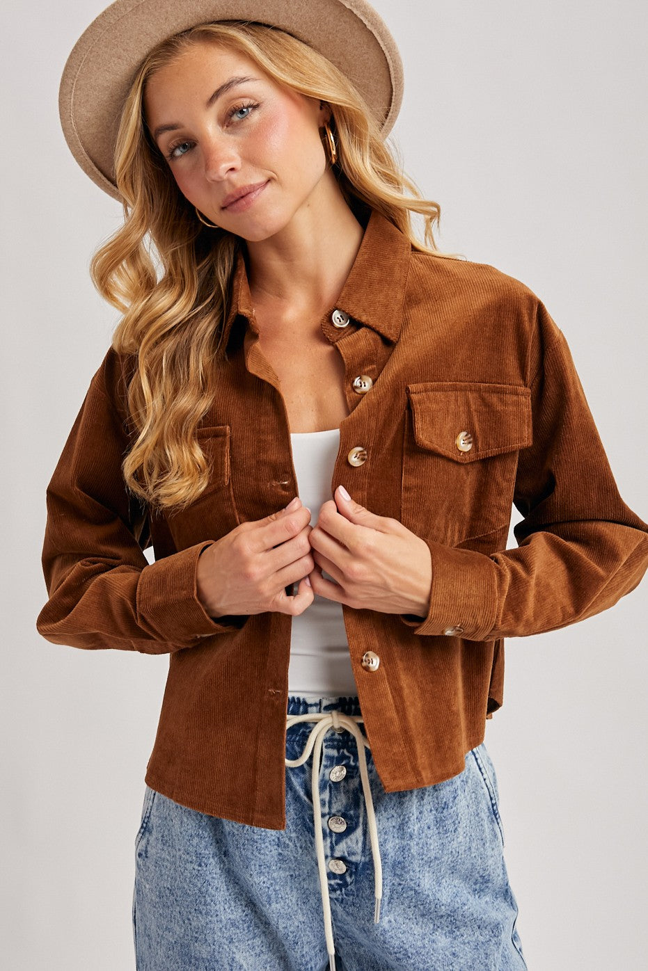 Corduroy Cropped Jacket