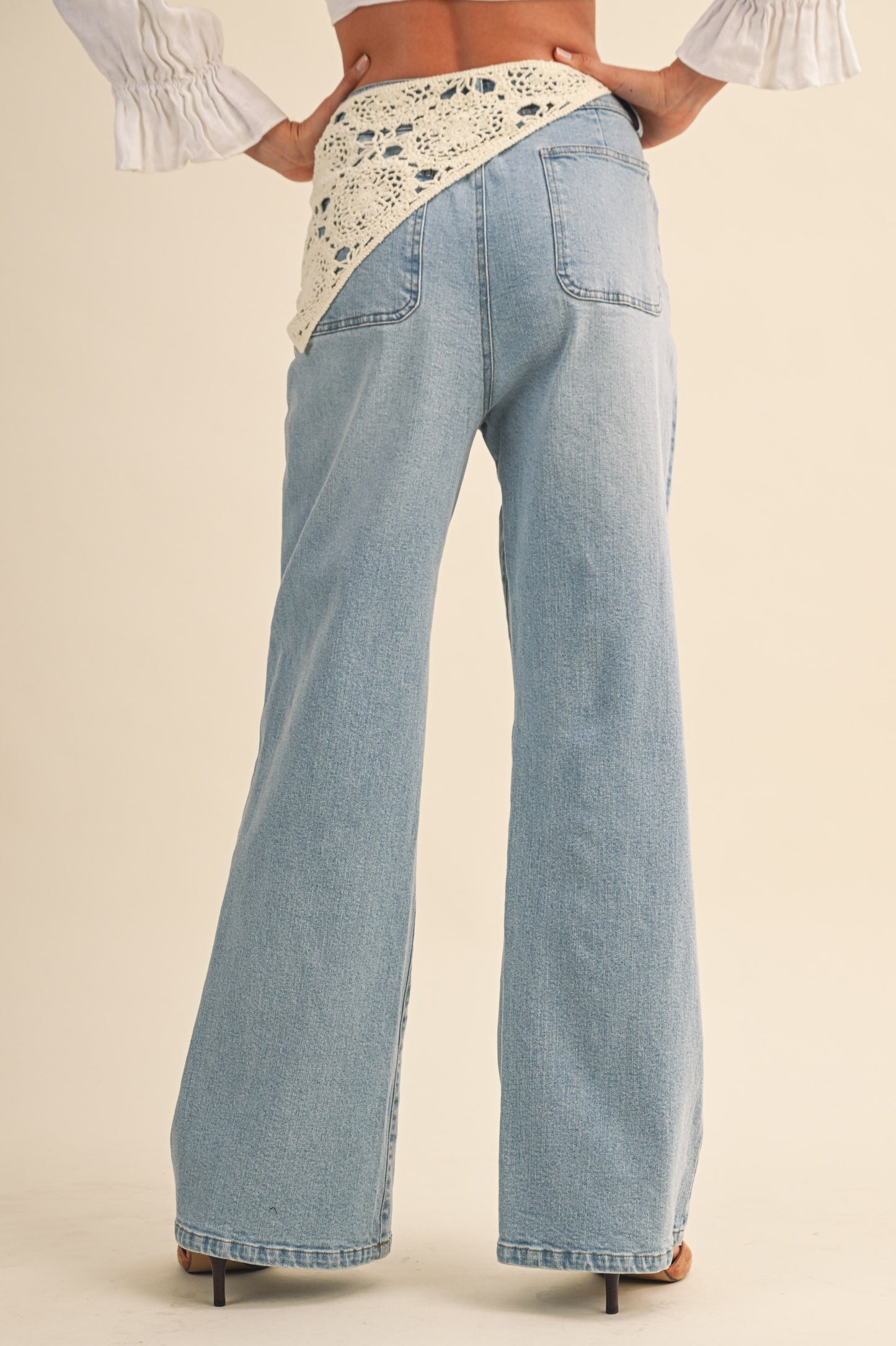 Crochet Scarf Straight Jeans