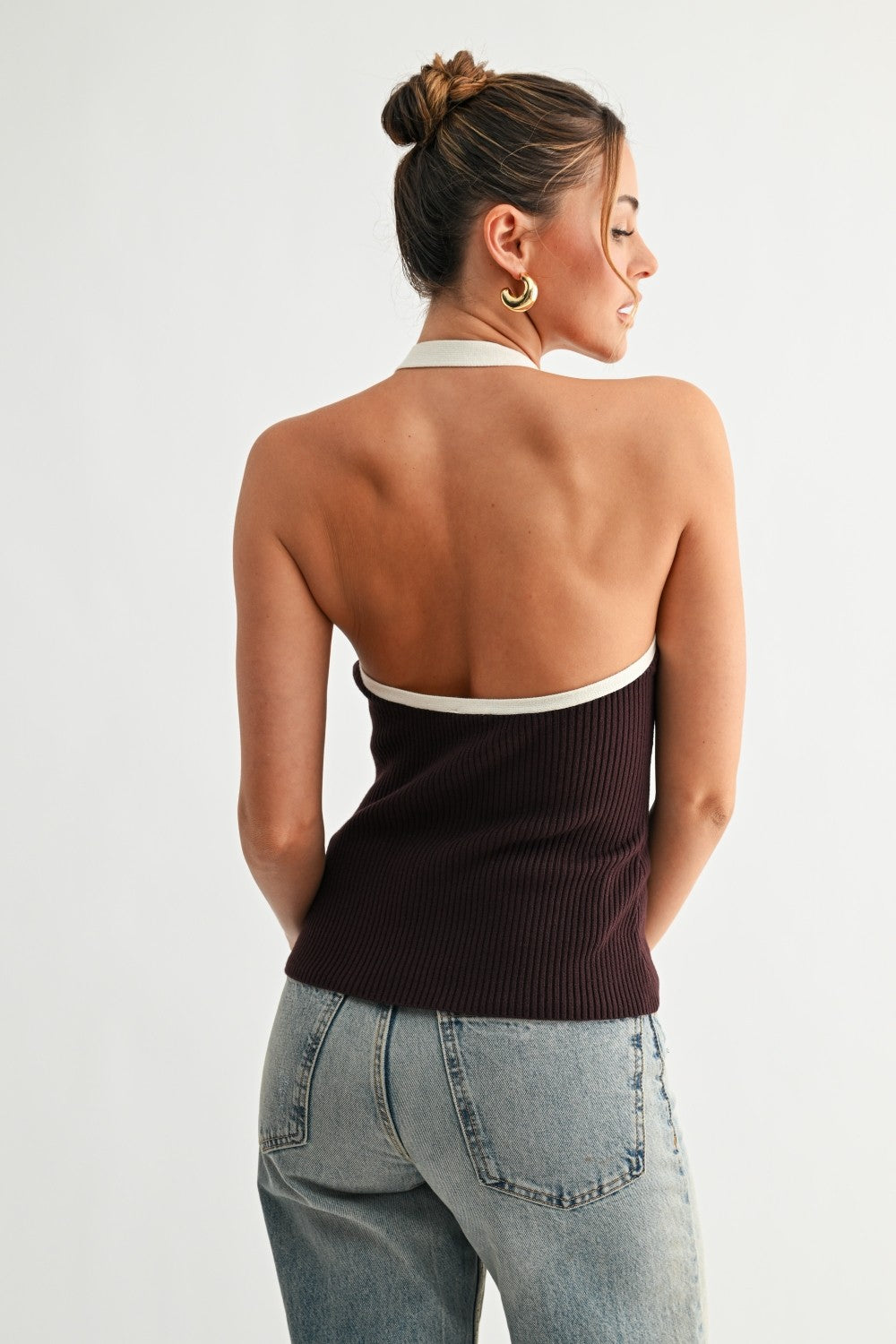 Nia Knit Button Top