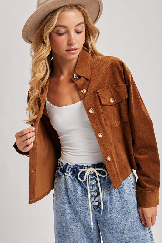 Corduroy Cropped Jacket