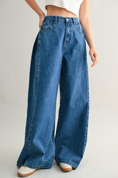 Juls Wide Leg Denim Jeans