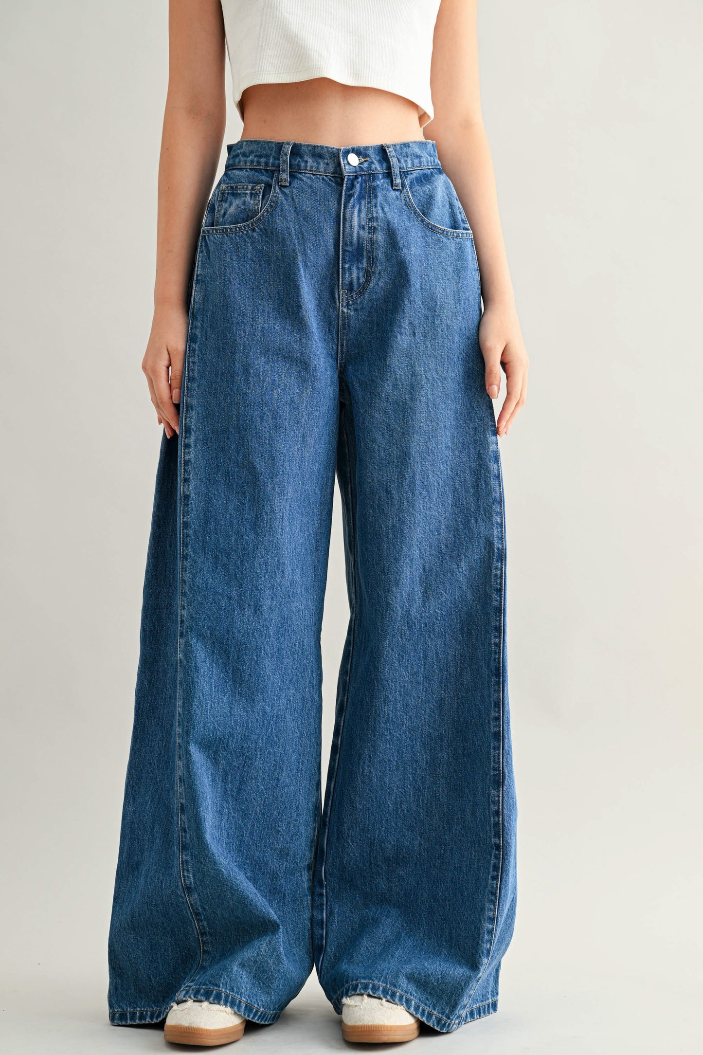 Juls Wide Leg Denim Jeans