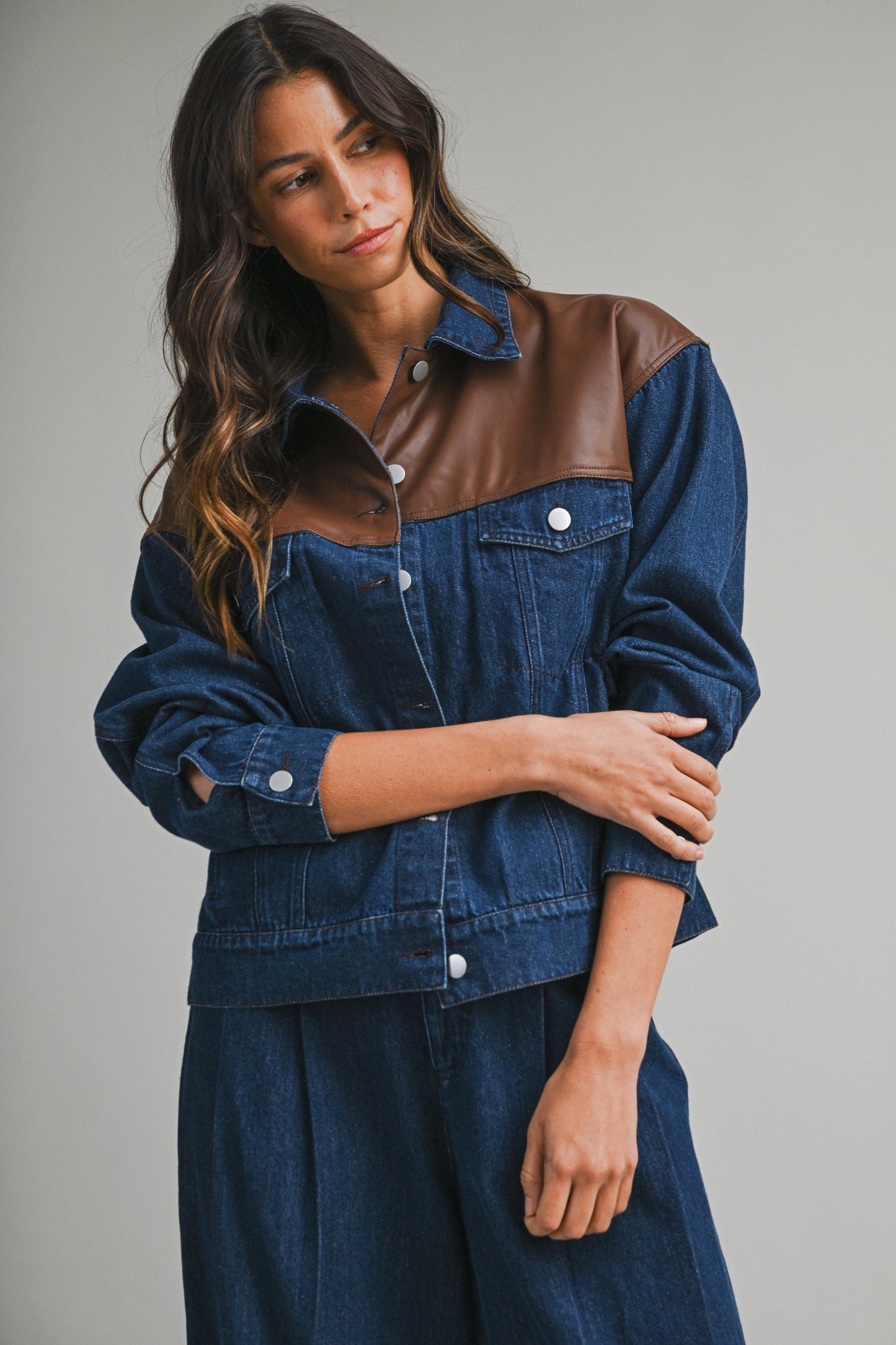 Denim Collar Jacket
