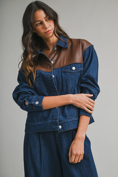 Denim Collar Jacket