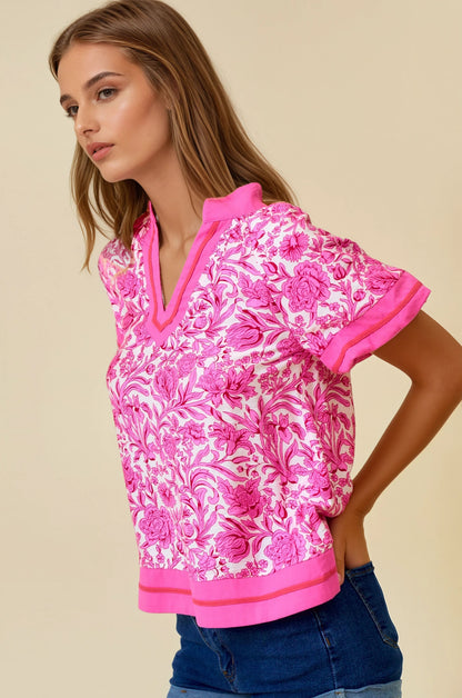Floral Ruffle Top