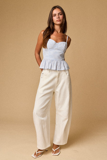 Peplum Cami Top