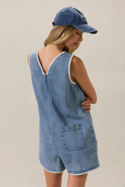 Emma Denim Romper