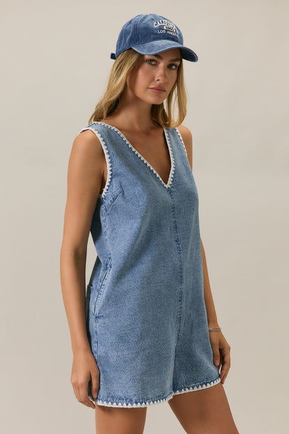 Emma Denim Romper